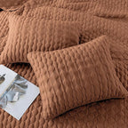 WDCOZY Burnt Orange Twin Quilt Size Bedding Sets - Image 4