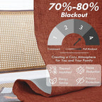 DriftAway Double Layer Linen Blackout Tie Up Curtains Thermal Insulated Fully - Image 5