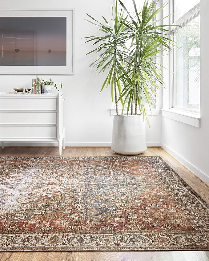 Loloi Layla Collection LAY-05 Ocean/Multi 9'-0" x 12'-0" .13" Thick Area Rug - Image 8