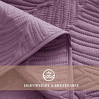 Exclusivo Mezcla Queen Quilt Bedding Set, Lightweight Dusty Lavender Quilts - Image 5