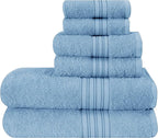 BOUTIQUO 6 Pack Cotton Towel Set, Contains 2 Bath Towels 28x55 inch, 2 Hand by BOUTIQUO