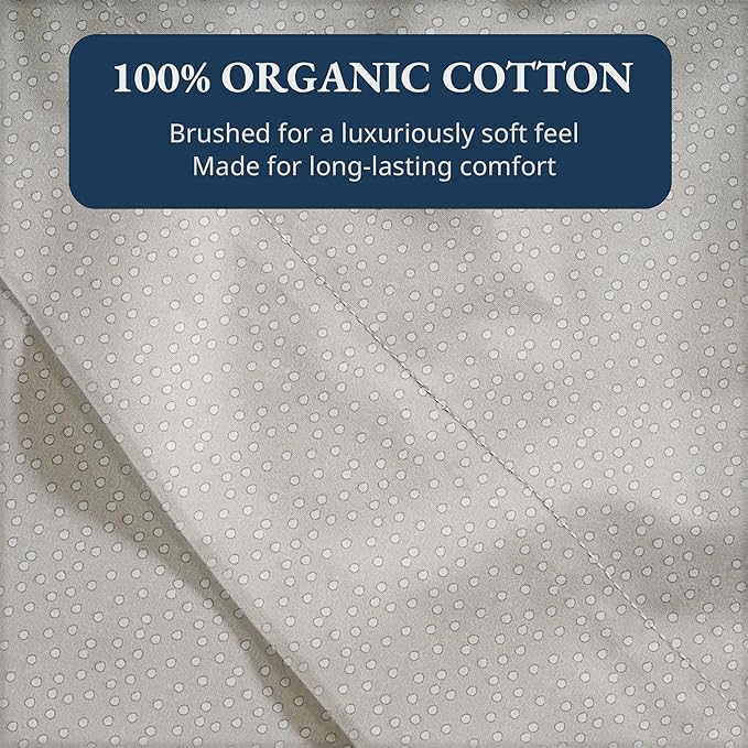 Lane Linen 100% Organic Cotton Queen Size Flat Sheet Only - Image 5