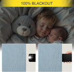 Dusty Blue Curtains for Nursery Girls Boy Bedroom 72 Inch Length 2 Panels - Image 4