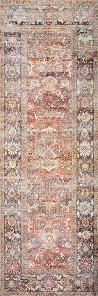 Loloi Layla Collection LAY-02 Spice/Marine 2'-6" x 12'-0" .13" Thick Runner Rug - Image 4