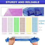 UJFQBH 6 Pieces African Net Sponge Long Bath Sponge Exfoliating Shower Body - Image 3