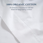 Lane Linen 100% Organic Cotton Queen Size Flat Sheet Only - Image 5