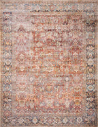 Loloi Layla Collection LAY-02 Spice/Marine 9'-0" x 12'-0" .13" Thick Area Rug - Image 6