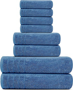 Tens Towels Pack of 8 Towels Set, 2 Extra Large Bath, 2 Hand, 4 Washcloths - Image 5