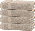 Wealuxe Taupe Bath Towels 27x54 Inch, Cotton Towel Set by WhiteClassic