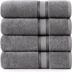 LANE LINEN 100% Cotton 4 Pack Bath Towels Set by LaneLinen
