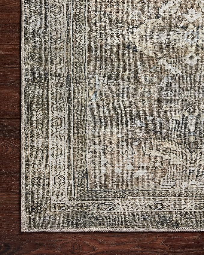 Loloi Layla Collection LAY-13 Antique/Moss 5'-0" x 7'-6" .13" Thick Area Rug - Image 11