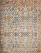 Loloi Layla Collection LAY-04 Ocean/Rust 2'-3" x 3'-9" .13" Thick Accent Rug - Image 6