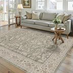Brown 4x6 Entryway Rug Vintage Area Carpet Indoor Office Washable Door Mat - Image 5