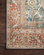 Loloi Layla Collection LAY-04 Ocean/Rust 2'-3" x 3'-9" .13" Thick Accent Rug - Image 8