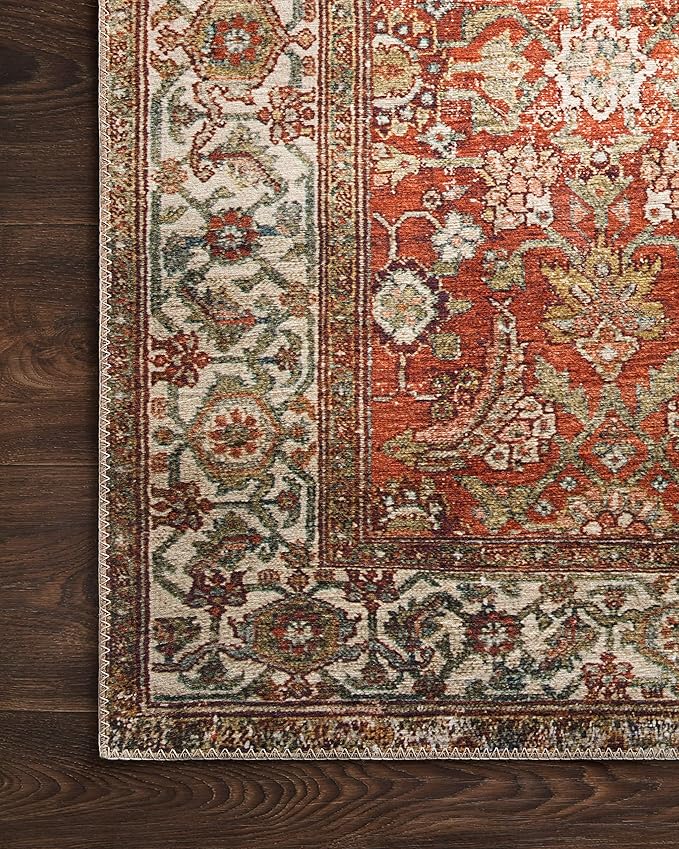 Loloi Layla Collection LAY-05 Ocean/Multi 5'-0" x 7'-6" .13" Thick Area Rug - Image 5