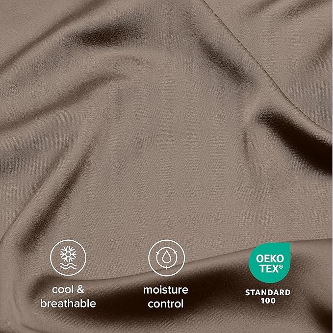 Bare Home 100% Rayon Made from Bamboo Luxury Standard Size Set of 2 Cooling - Image 4