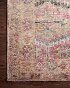 Loloi Layla Collection LAY-17 Pink/Lagoon 2'-6" x 9'-6" .13" Thick Runner Rug - Image 6