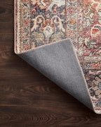 Loloi Layla Collection LAY-02 Spice/Marine 2'-6" x 9'-6" .13" Thick Runner Rug - Image 6