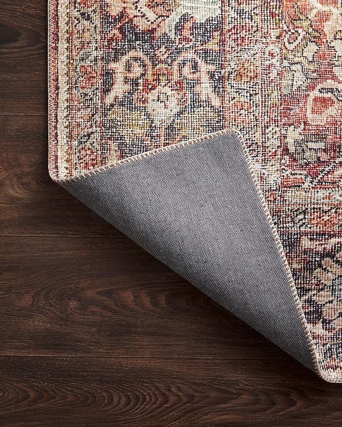 Loloi Layla Collection LAY-02 Spice/Marine 2'-6" x 9'-6" .13" Thick Runner Rug - Image 6