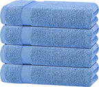 White Classic Light Blue Bath Towels 27x54 Inch, Cotton Towel Set by WhiteClassic