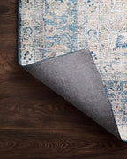 Loloi Layla Collection LAY-07 Blue/Tangerine 2'-6" x 9'-6" .13" Thick Runner Rug - Image 7
