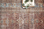 Loloi Layla Collection LAY-01 Brick/Blue 2'-6" x 12'-0" .13" Thick Runner Rug - Image 3