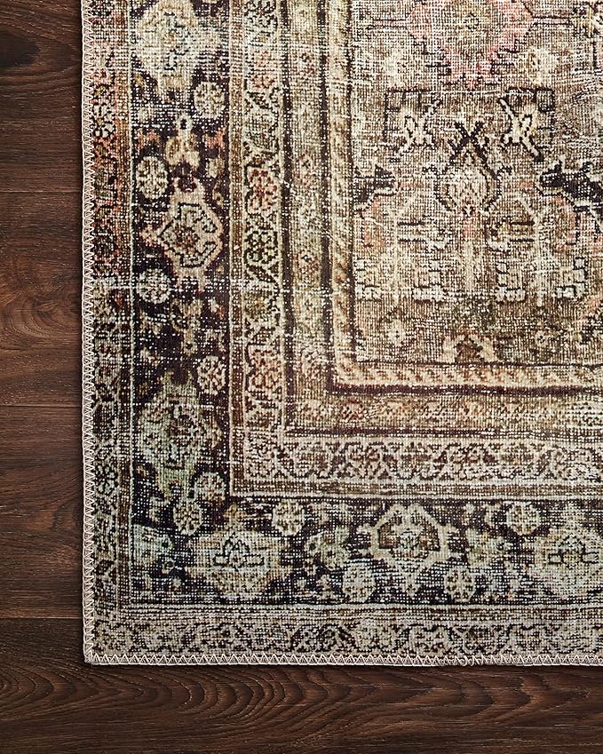 Loloi Layla Collection LAY-03 Olive/Charcoal 7'-6" x 9'-6" .13" Thick Area Rug - Image 9