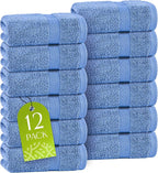 White Classic Light Blue Washcloths Set by WhiteClassic