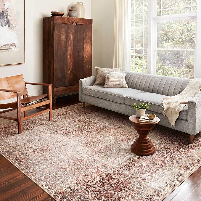 Loloi Layla Collection LAY-11 Cinnamon/Sage 9'-0" x 12'-0" .13" Thick Area Rug - Image 10