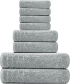 Tens Towels Pack of 8 Towels Set, 2 Extra Large Bath, 2 Hand, 4 Washcloths - Image 5