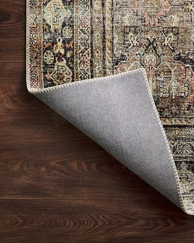 Loloi Layla Collection LAY-03 Olive/Charcoal 7'-6" x 9'-6" .13" Thick Area Rug - Image 10