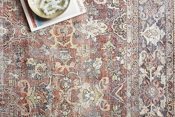 Loloi Layla Collection LAY-02 Spice/Marine 2'-6" x 7'-6" .13" Thick Runner Rug - Image 12