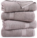 LANE LINEN 100% Mercerized Cotton Bath Sheets Set of 4 - Image 2