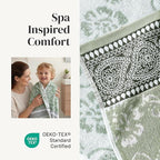 Modern Threads Floral Trail 6-Piece 100% Cotton Towel Set – Reversible Yarn - Image 4