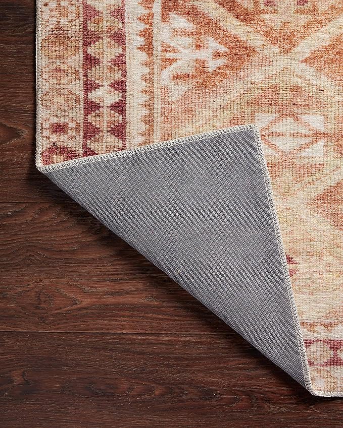 Loloi Layla Collection LAY-16 Natural/Spice 7'-6" x 9'-6" .13" Thick Area Rug - Image 8