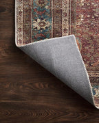 Loloi Layla Collection LAY-01 Brick/Blue 2'-6" x 12'-0" .13" Thick Runner Rug - Image 7