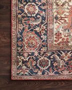 Loloi Layla Collection LAY-08 Red/Navy 3'-6" x 5'-6" .13" Thick Accent Rug - Image 5