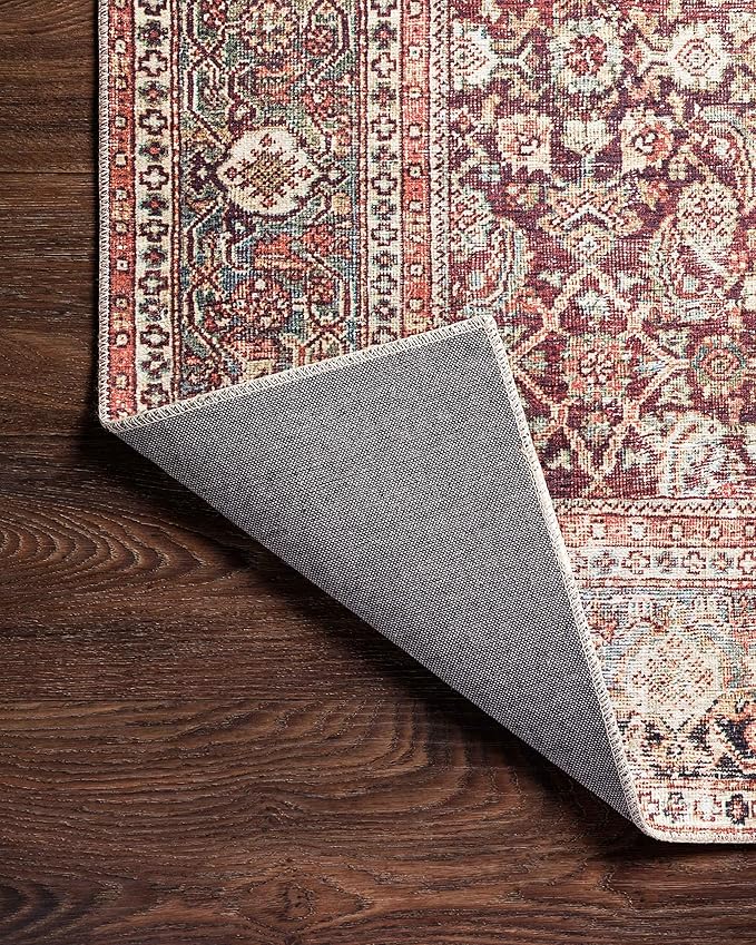 Loloi Layla Collection LAY-11 Cinnamon/Sage 5'-0" x 7'-6" .13" Thick Area Rug - Image 8