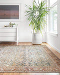 Loloi Layla Collection LAY-04 Ocean/Rust 2'-3" x 3'-9" .13" Thick Accent Rug by Loloi
