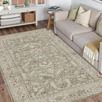 Brown 3x5 Entryway Rug Vintage Area Carpet Indoor Office Washable Door Mat - Image 3