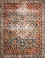 Loloi Layla Collection LAY-05 Ocean/Multi 5'-0" x 7'-6" .13" Thick Area Rug - Image 3