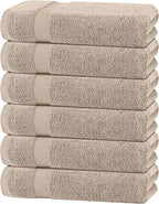 White Classic Wealuxe Taupe Bath Towels 24x50 Inch, Cotton Towel Set by WhiteClassic