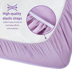 GUNTAIL Crib Sheets for Boys Girls, 100% Cotton Fitted Crib Sheet 2 Pack for - Image 5