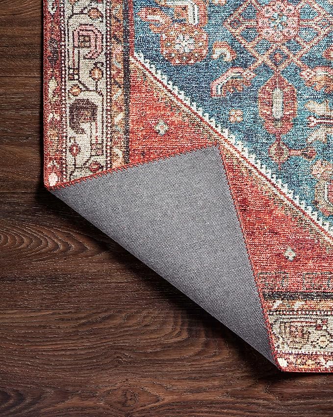 Loloi Layla Collection LAY-10 Marine/Clay 7'-6" x 9'-6" .13" Thick Area Rug - Image 8