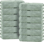 White Classic Green Hand Towels by WhiteClassic