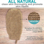 4 Pack 100% Natural Exfoliating Hemp Glove Mitt Mitten - Image 2