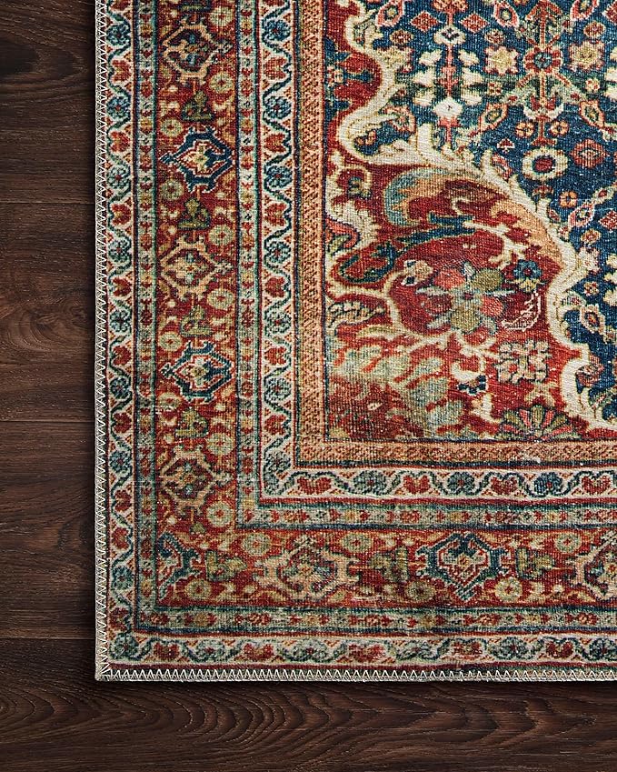 Loloi Layla Collection LAY-09 Cobalt Blue/Spice 2'-3" x 3'-9" .13" Thick Accent - Image 5
