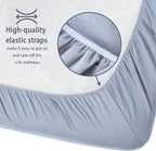 GUNTAIL Crib Sheets for Boys Girls, 100% Cotton Fitted Crib Sheet 2 Pack for - Image 5