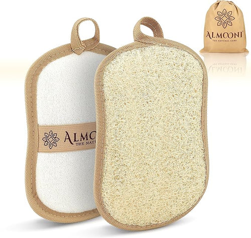 Almooni Premium Exfoliating Loofah Pad Body Scrubber, Made by Almooni