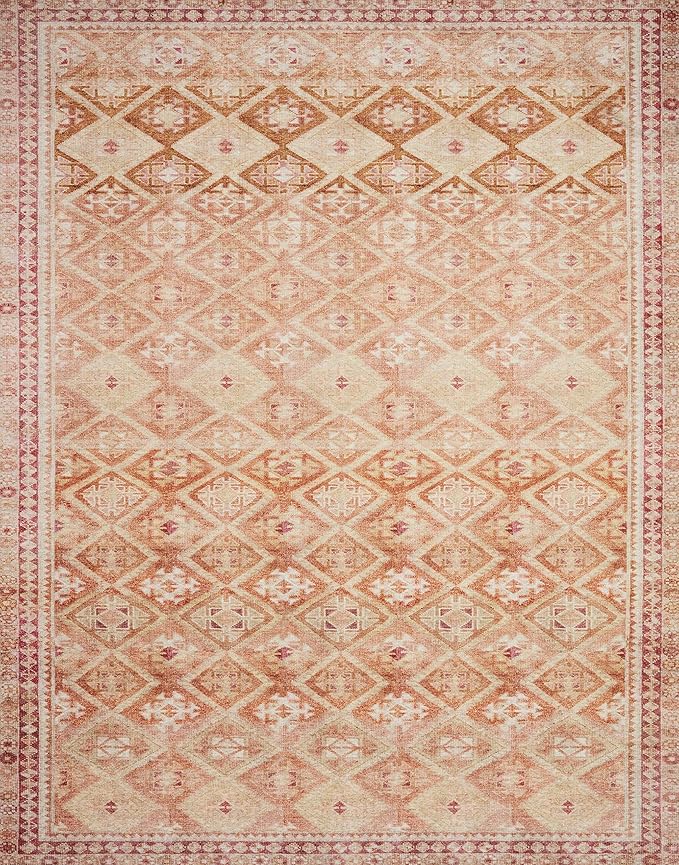 Loloi Layla Collection LAY-16 Natural/Spice 7'-6" x 9'-6" .13" Thick Area Rug - Image 3